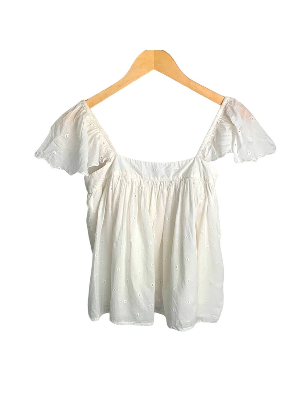 Maria Stanley Lindsey Off the Shoulder White Crop Top size 0